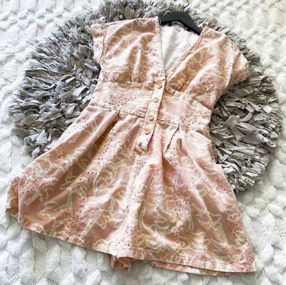 Zara Button Front Floral Print Romper - Picture 2 of 10